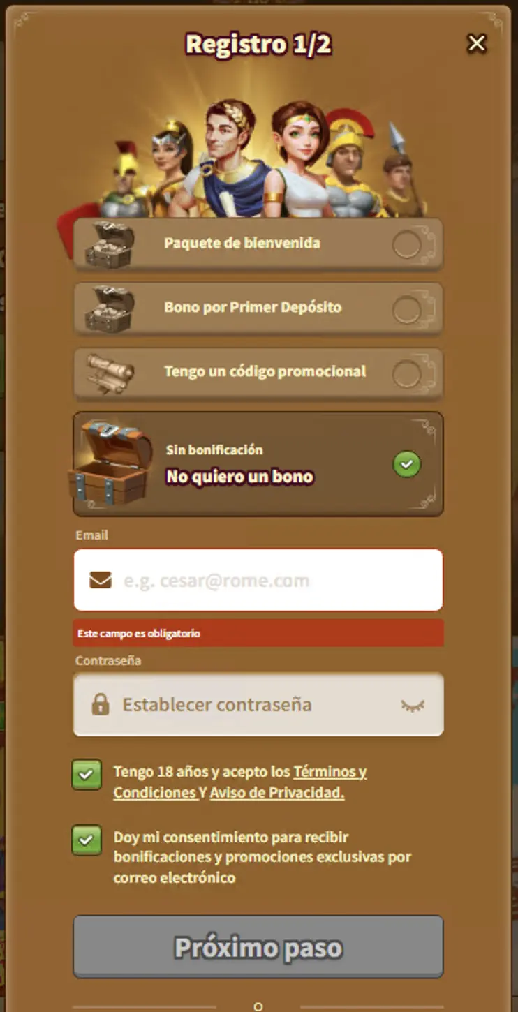 Elige la moneda de tu preferencia para jugar en myempires.