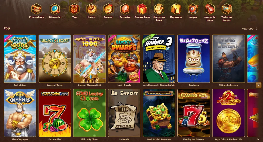 El sitio My Empire ofrece juegos de mesa como Casino Stud Poker, Sugar Glider Dice y 9 Pots of Gold Roul.